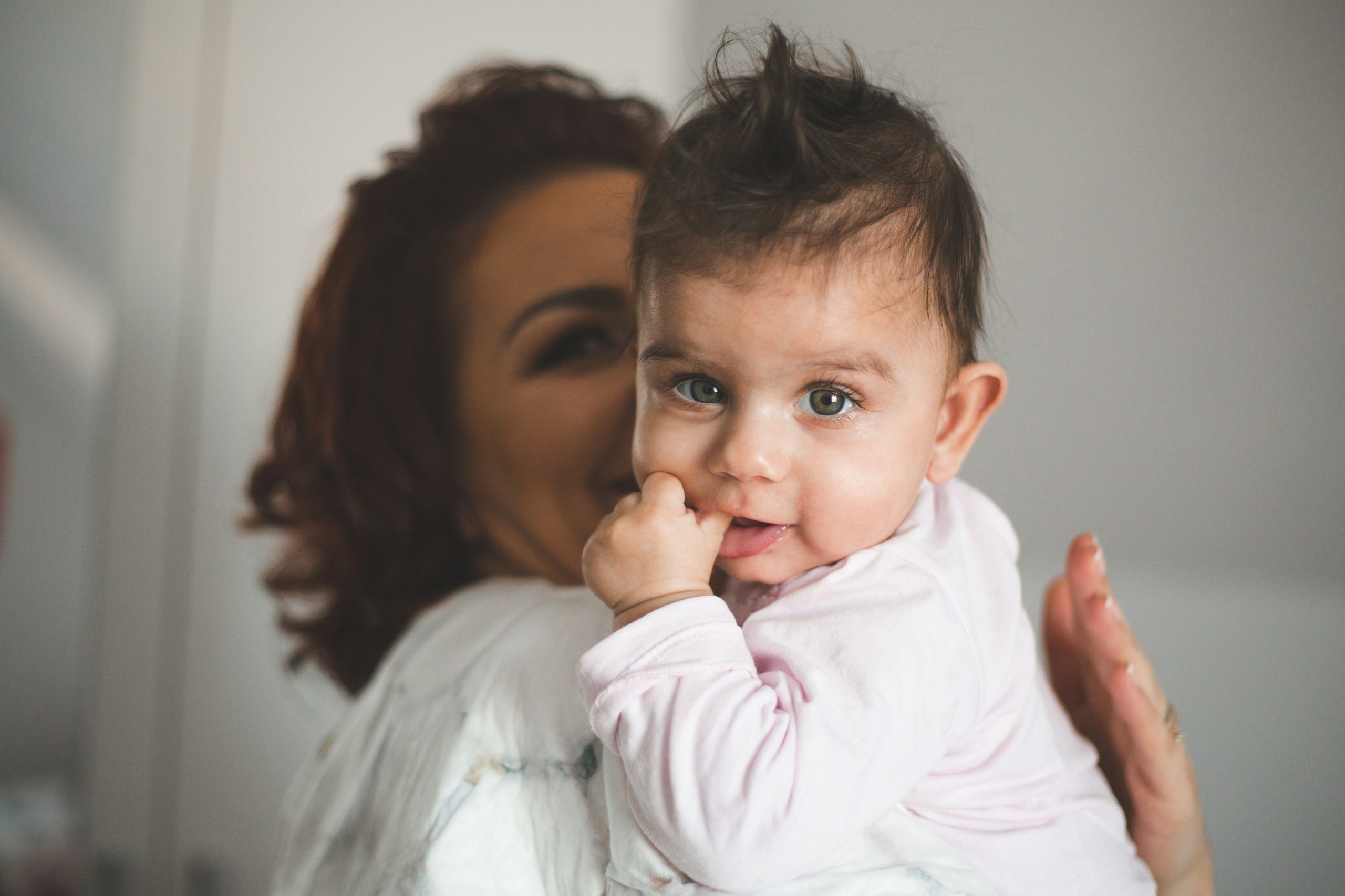 Mum holding a baby